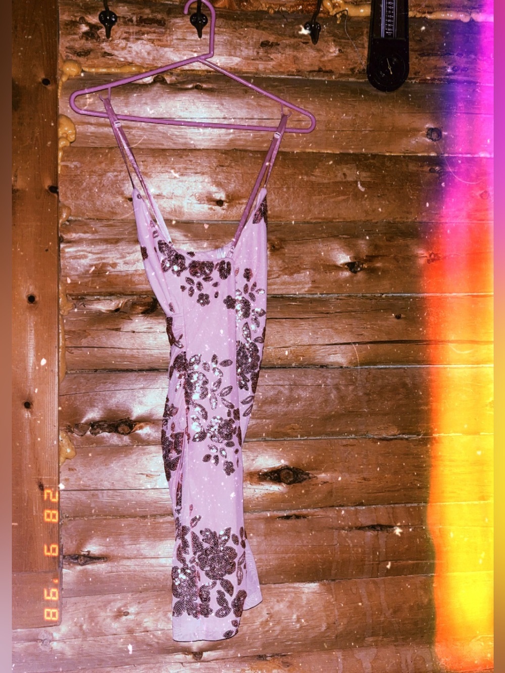 Pink Sequin form fitting Dress